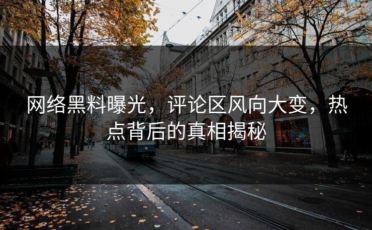 网络黑料曝光，评论区风向大变，热点背后的真相揭秘  第1张
